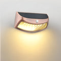 Solar outdoor retro smiling face wall lamp for garden lighting