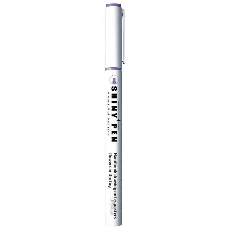 Sparkling Star River glitter highlighter pen set of four with slanted 4mm tips and six glitter ink colour options