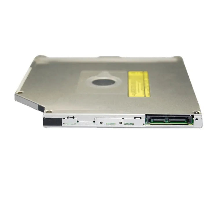Silver internal SATA optical drive for MacBook Pro 13-inch laptop with dimensions 128mm x 128mm x 9.5mm