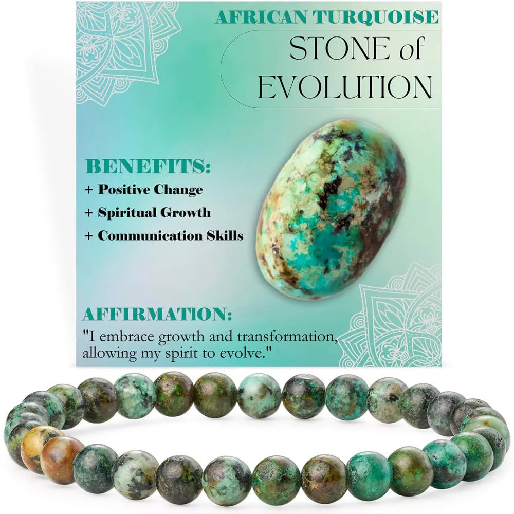 6mm agate stone geometric bead bracelet showing African pine colour on wrist