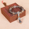 Men's gradient ceramic chain bracelet in polished coloured glaze, approximately 13mm size