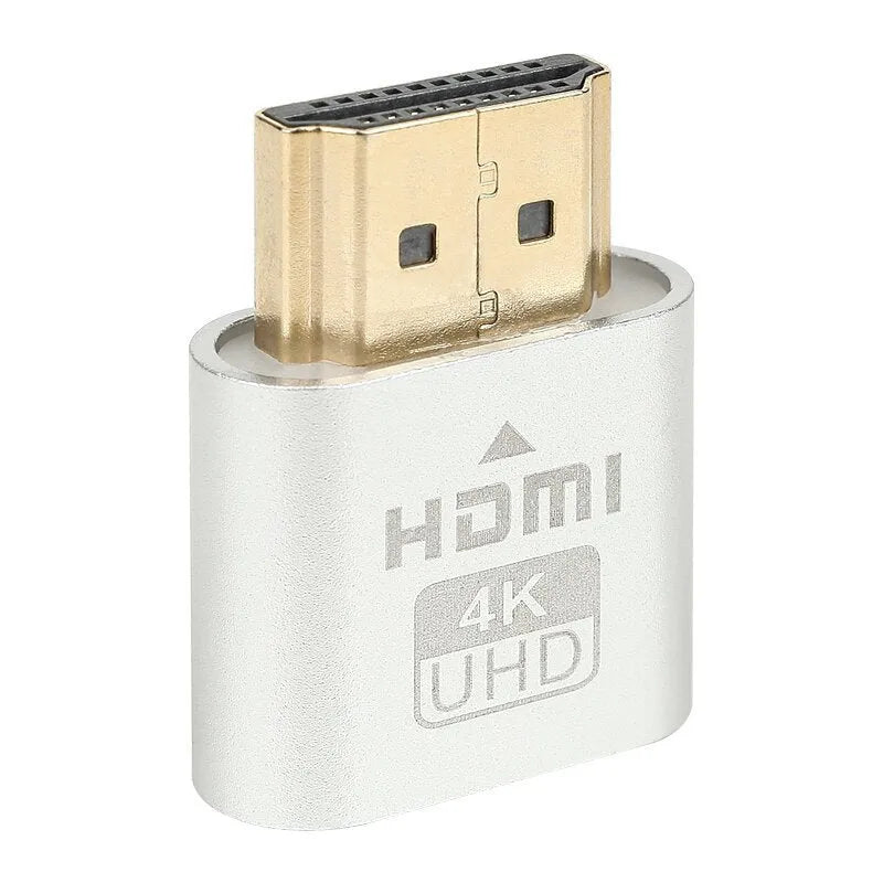 26.5mm HDMI graphics card dummy plug virtual display emulator in multiple metallic finish options