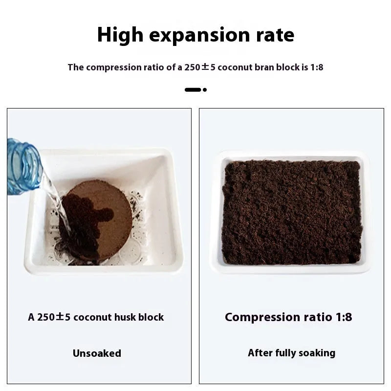 Nutrient soil medium vegetable planting and seedling blocks in various sizes for garden cultivation
