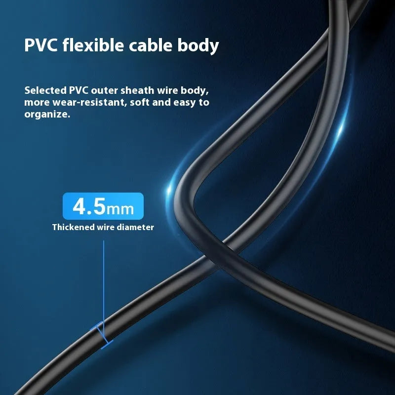 Black USB A Male to AM female extension cable with straight head connectors