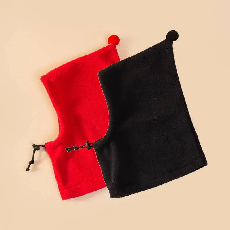 A cloth bear and rabbit ears headdress for pets in leopard print, black, and red colours.