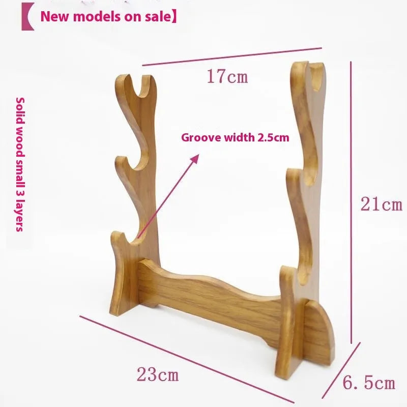 Handmade wooden multi-layer wall bracket in Chinese style display shelf