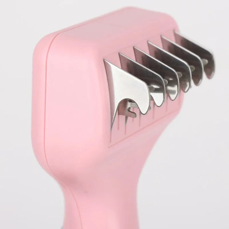 Stainless steel pet grooming comb with four different comb types