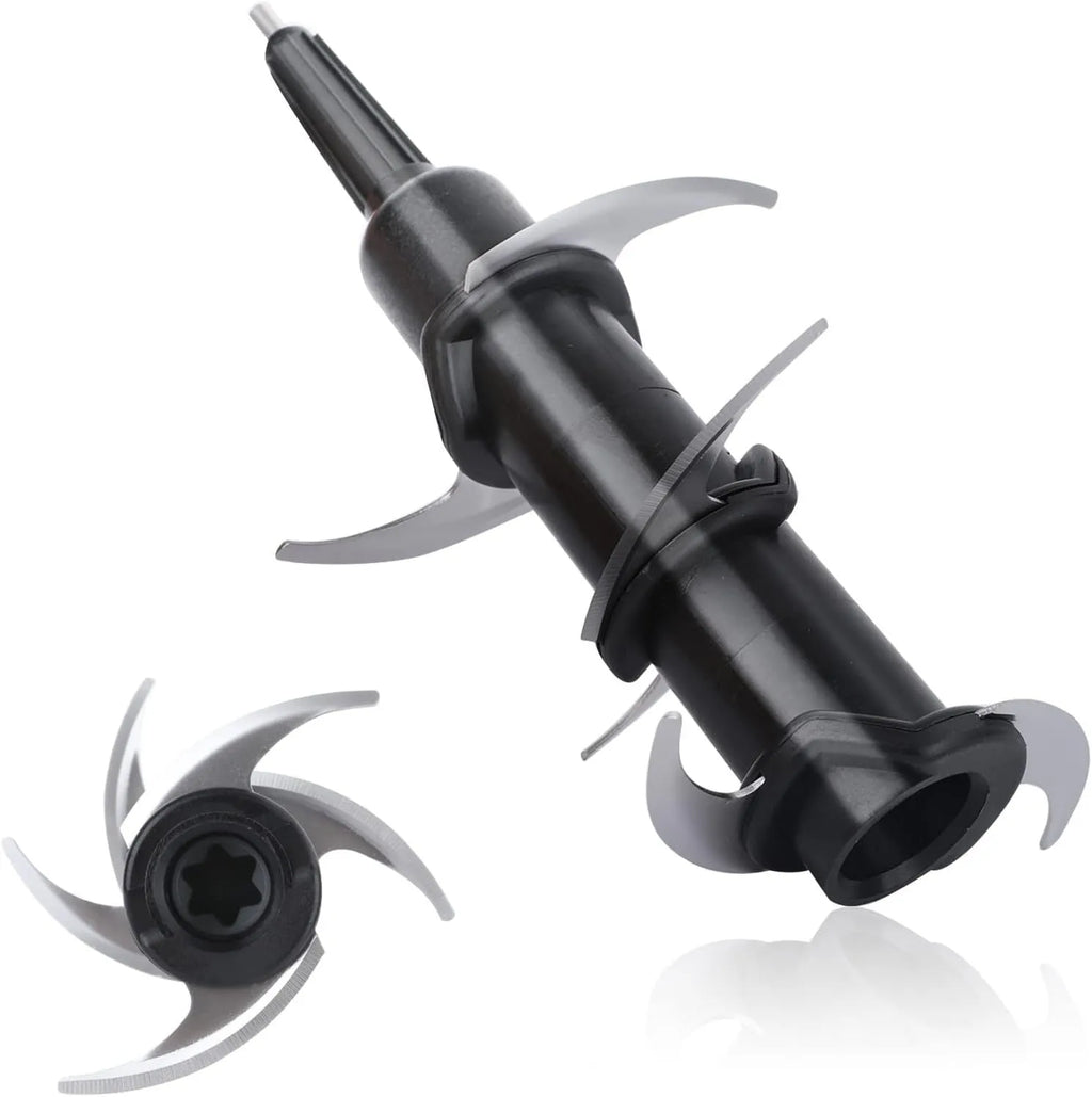 Stainless steel replacement six-stack blade set and knife holder for blender or juicer repair.