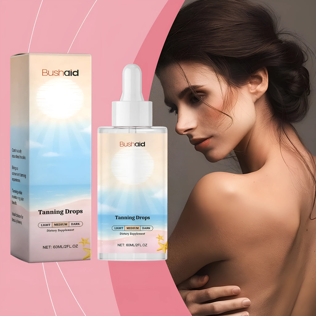 60ml No Sunlight Tanning Drops bottle for gradual sunless body tanning