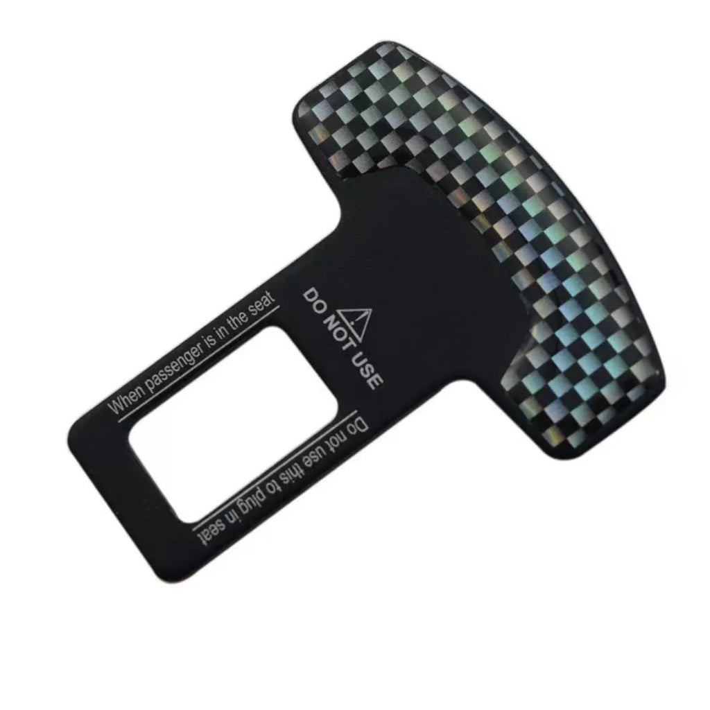 Aluminium alloy keychain bottle opener with a 2.1cm lock tongue in a frosted carbon fibre finish.