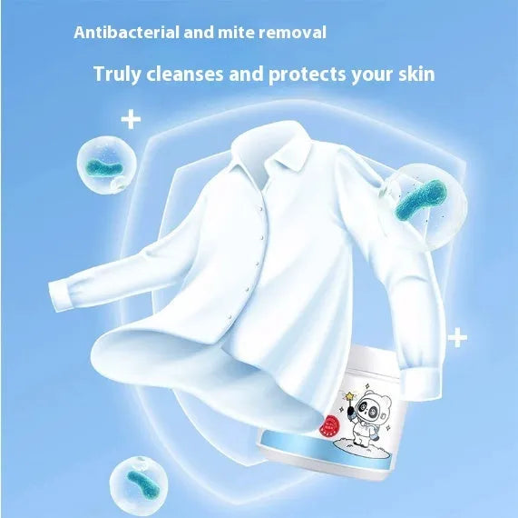 Biological enzyme bubble powder laundry detergent bottle for stain removal on down and wool.
