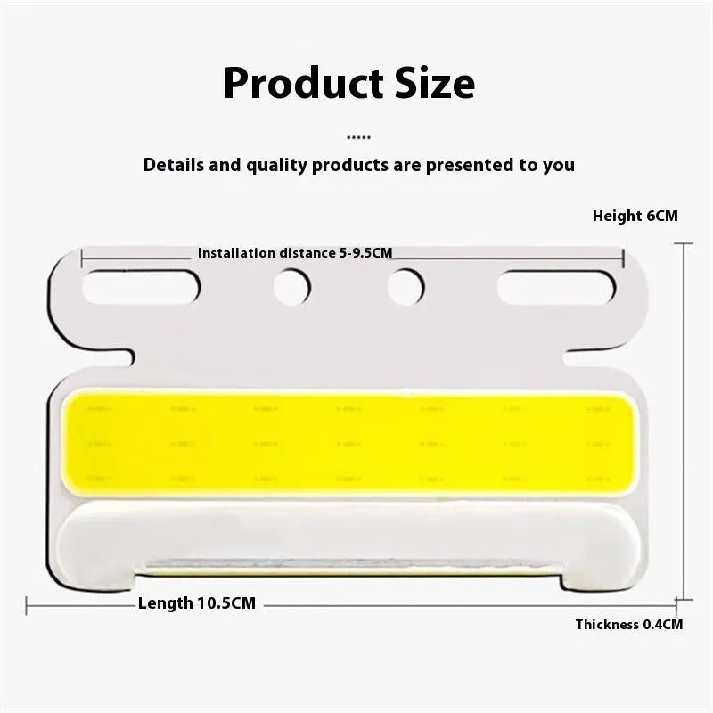 Waterproof aluminium housing COB LED truck side light for 12V and 24V systems in five colour options.