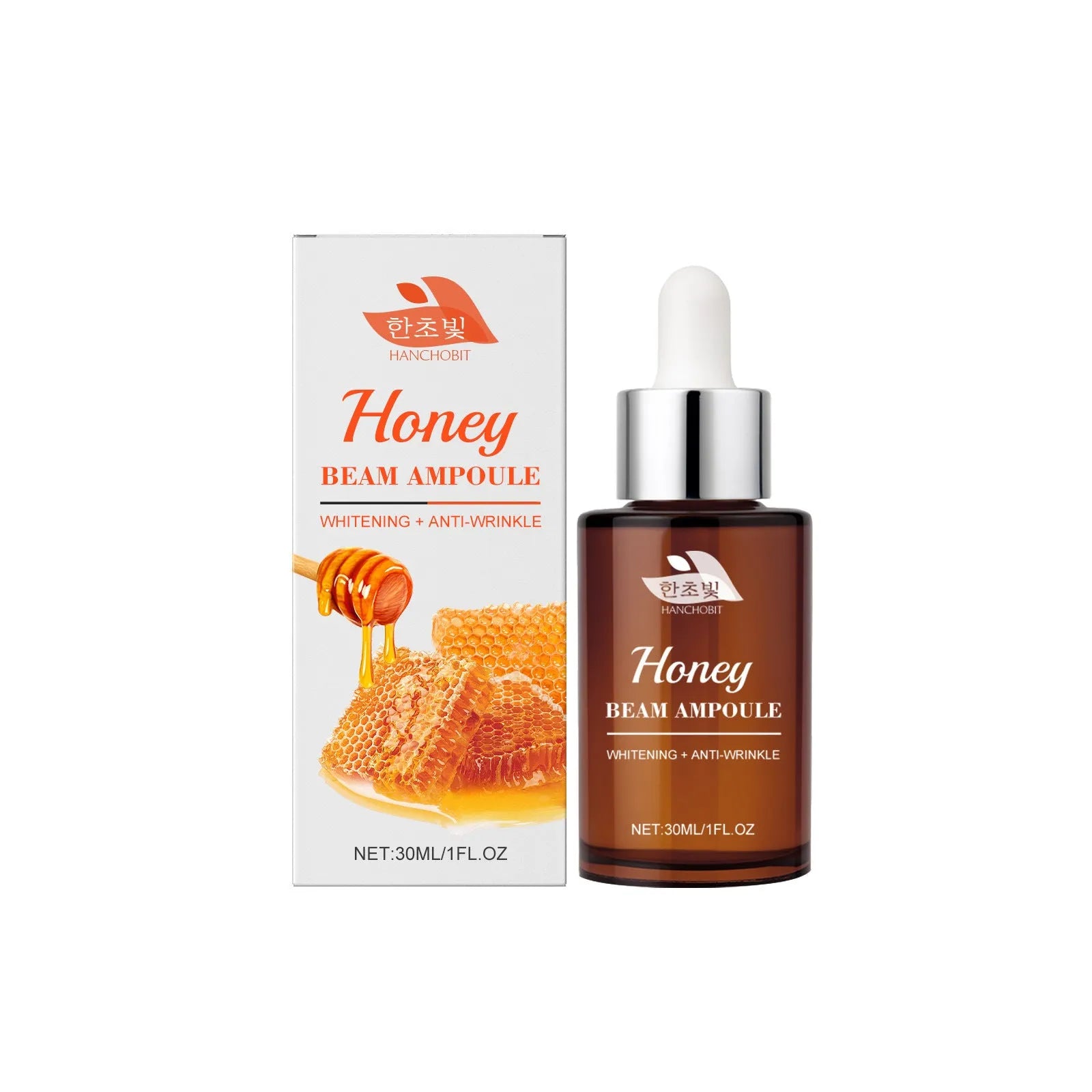 30ml bottle of moisturising skin colour facial liquid with honey and botanical extracts
