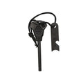 Black outdoor multifunctional flint with 13cm magnesium rod and stainless steel scraper survival tool