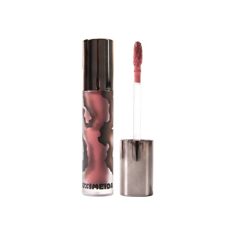 Lava Secret Matte Lip Mud Lipstick tube in shades orange brown coffee, cool grey, cinnamon coffee, jujube red, smoked purple.