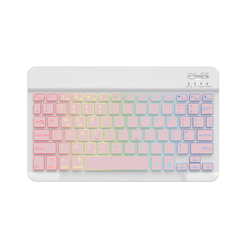 10-inch Bluetooth keyboard tablet with colourful backlighting for mobile phones and tablets