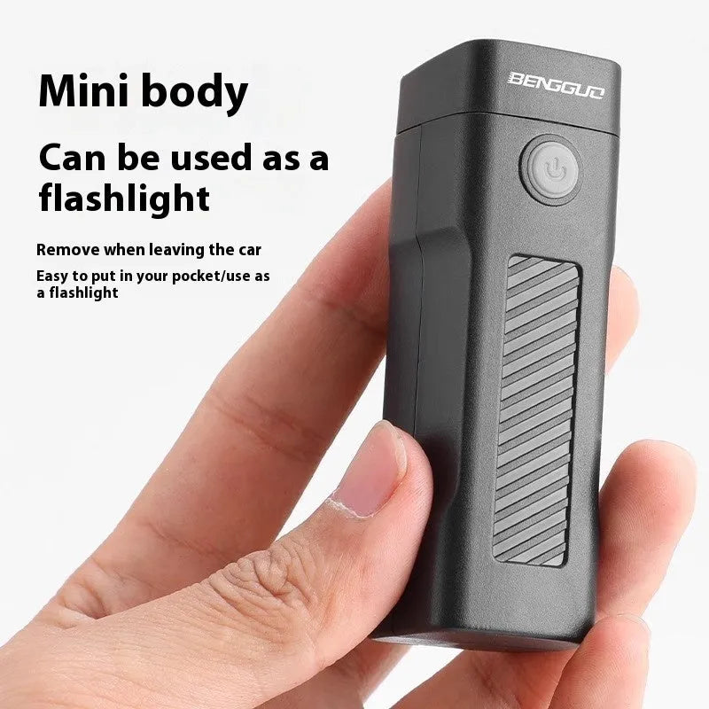 USB rechargeable bicycle headlight with 100 lumen LED and quick release strap bracket