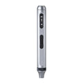 Compact aluminium electric screwdriver with display showing 134.5mm length and 52g weight
