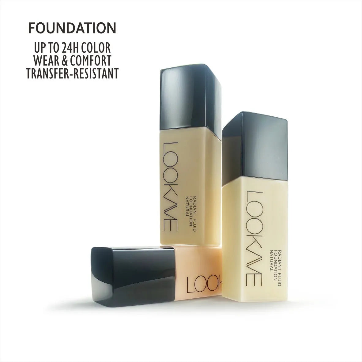 LOOKAVE Matte Liquid Foundation bottle in 21ml size, shade LK63C series.