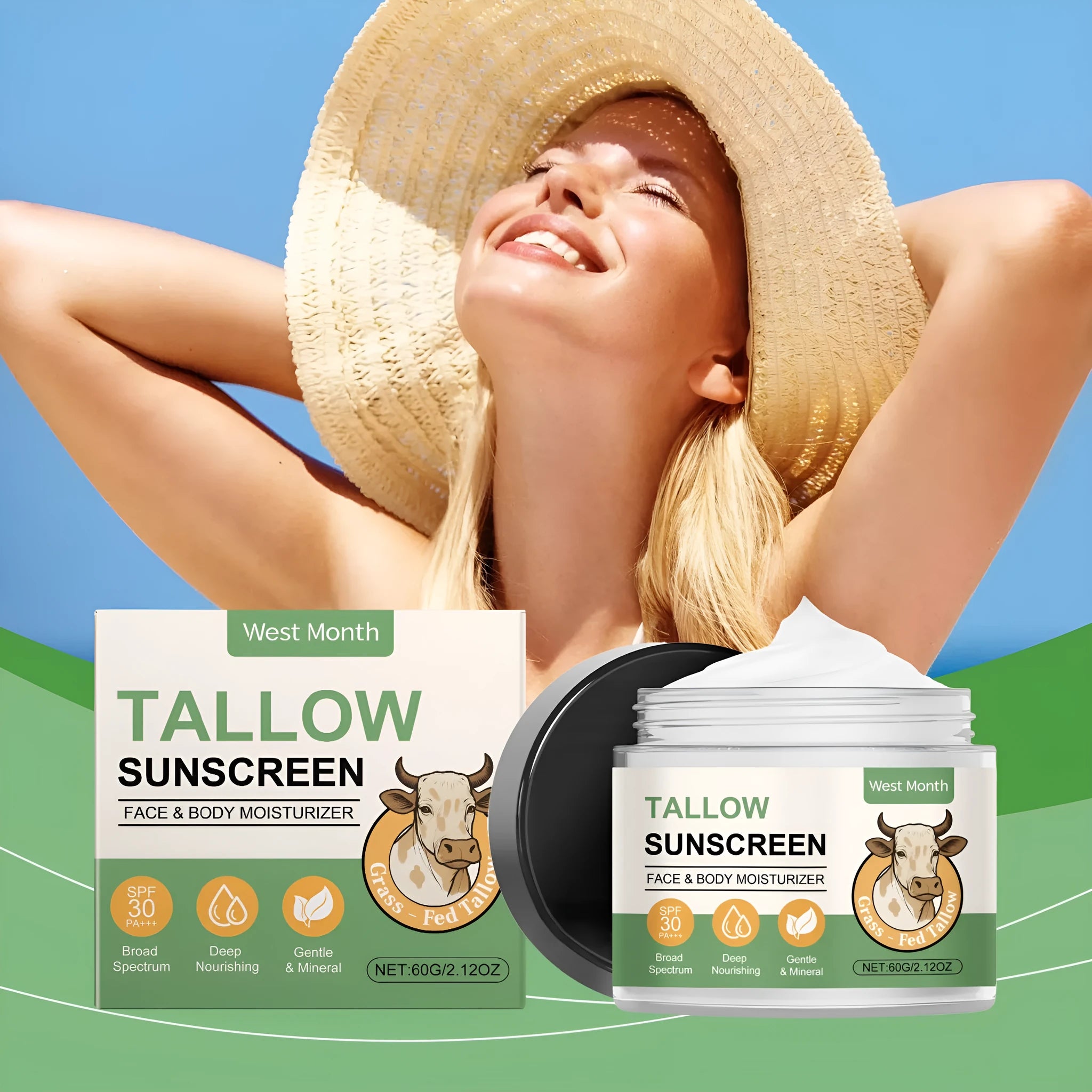 60g tube of non-oily protective moisturising cream with SPF and hyaluronic acid