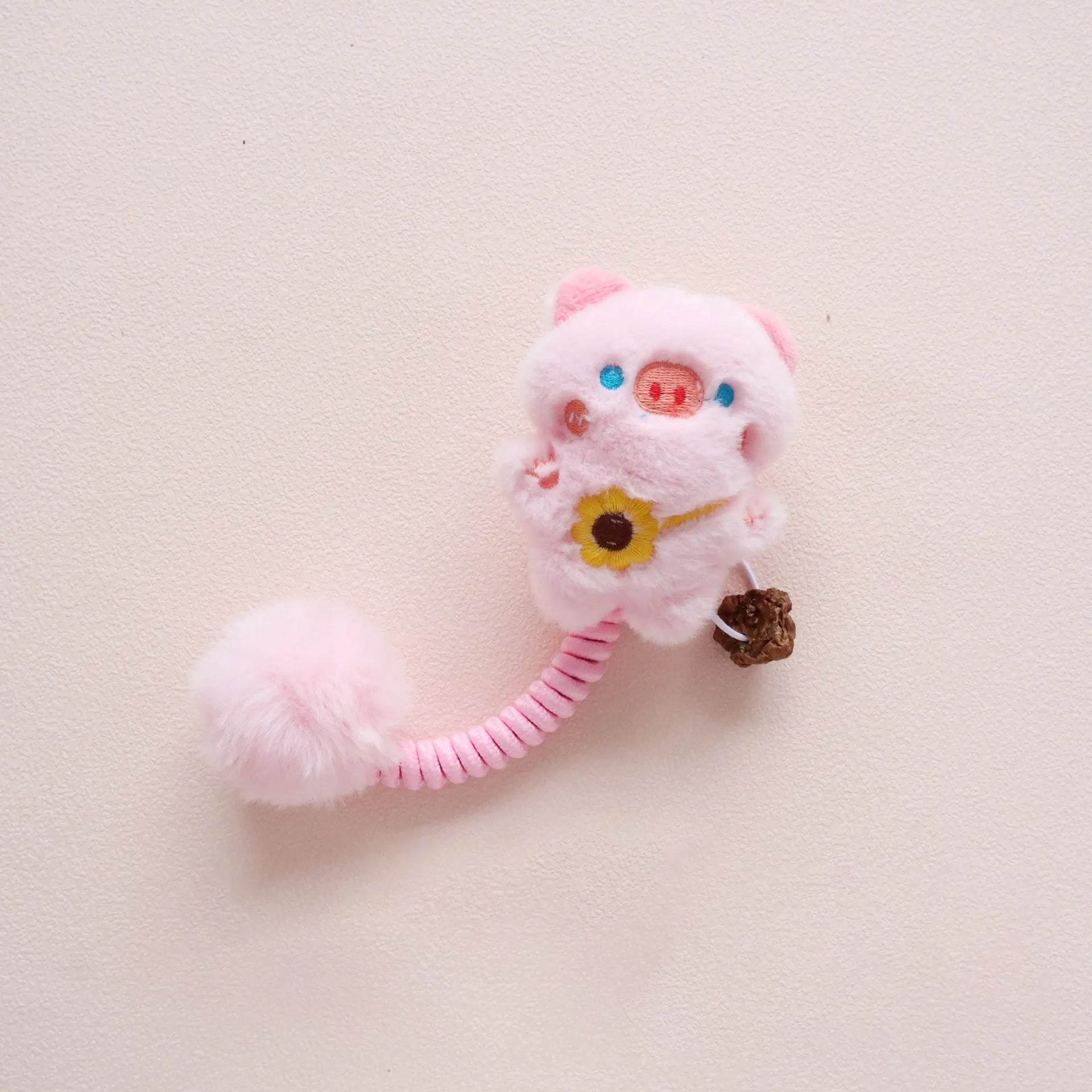 4-in-1 interactive cat toy with silvervine fruit, spring and plush animal figure for indoor kittens