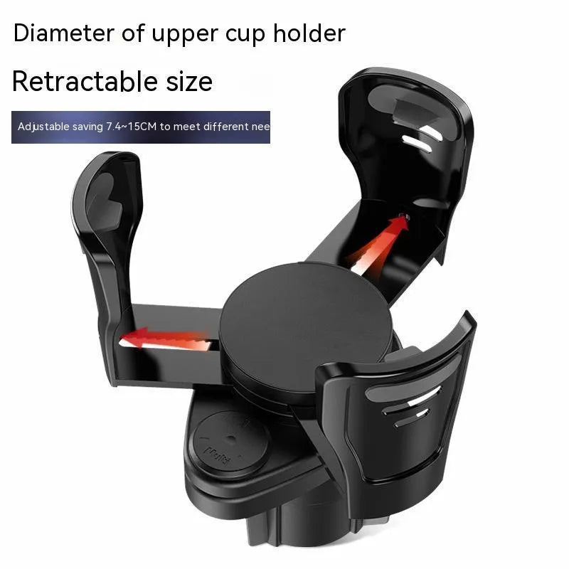 A single matte black car cup holder with a carbon fibre texture, made from ABS plastic.