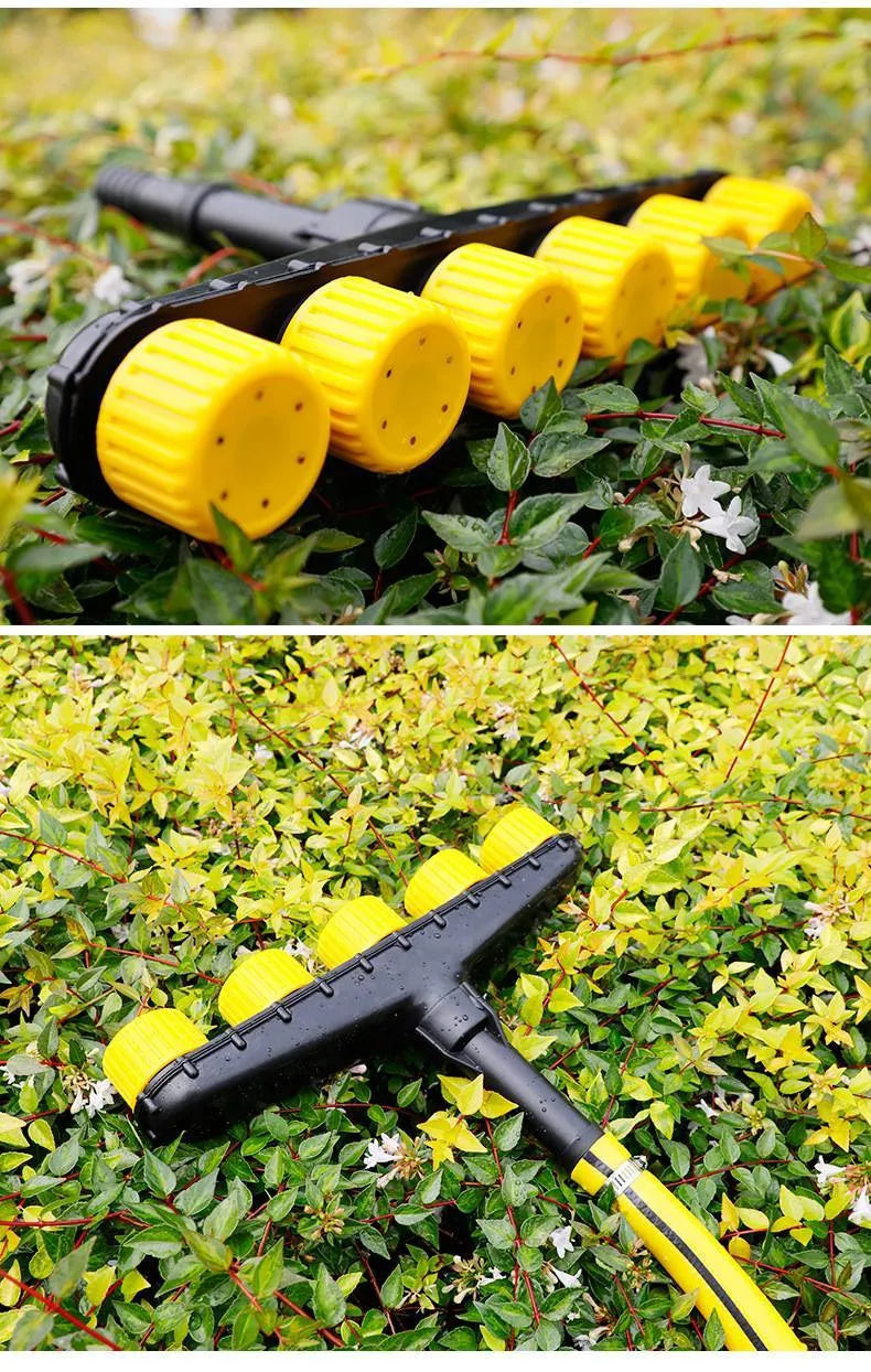 Multi-head porous spray header for watering vegetables, ABS plastic with clamp connection