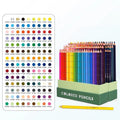Boxed set of 72 coloured pencils with basswood barrels for art students.