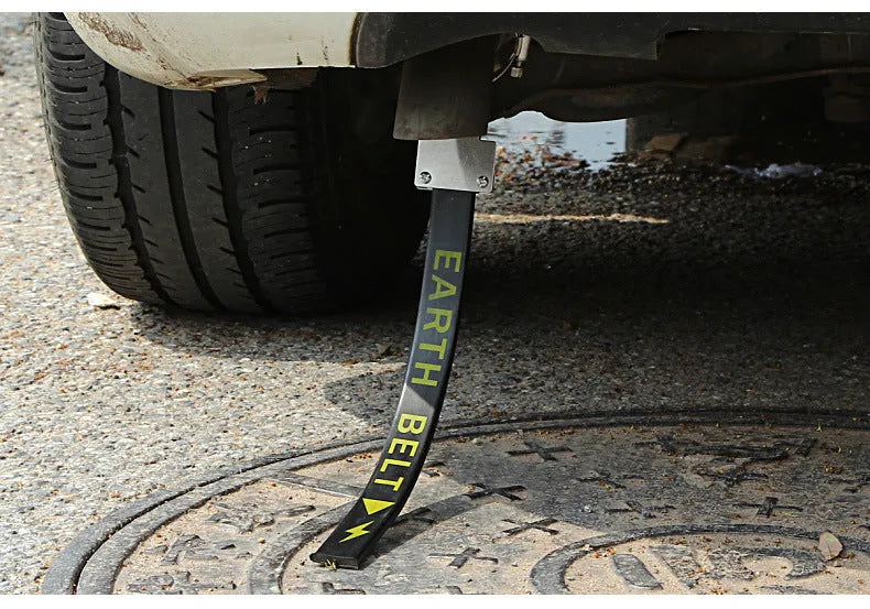 Black car electrostatic grounding chain measuring 370mm in length.
