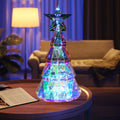 Colourful cartoon Christmas tree light decoration measuring 20cm tall made from PET plastic