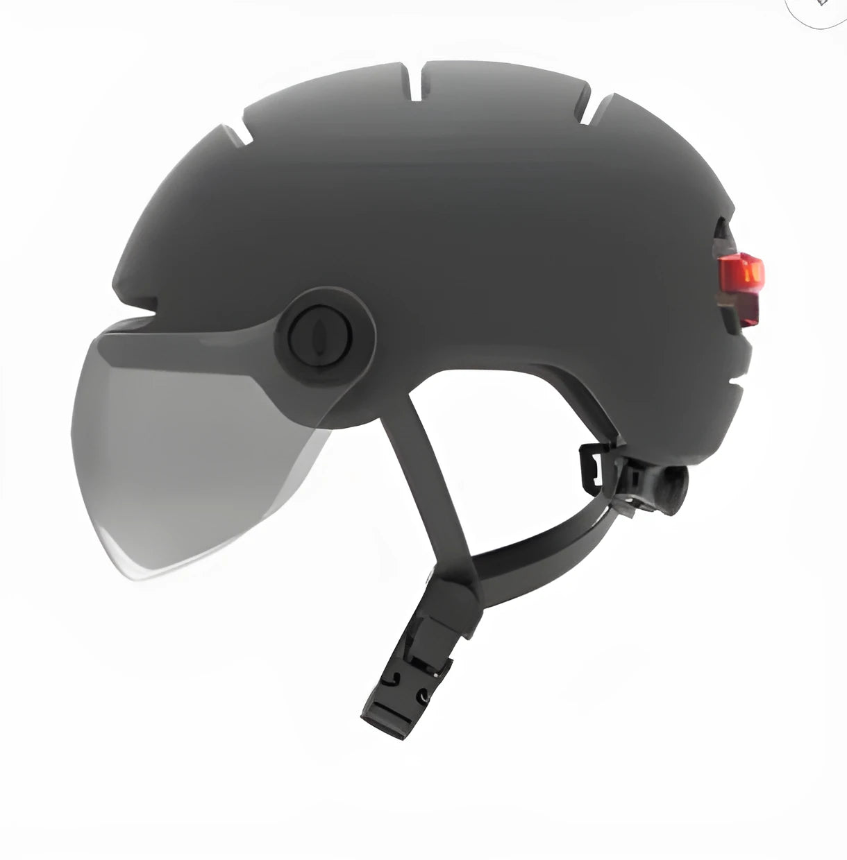 Cycling helmet with integrated LED brake and tail light system on adult head