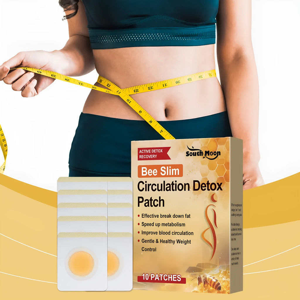 Pack of 10 round herbal body shaping navel stickers with bee venom and argy wormwood