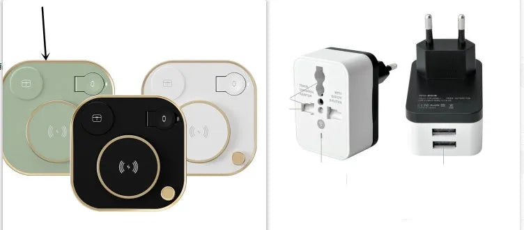 Three-in-one wireless magnetic charger with 15W fast charging and desk lamp in black, green or white