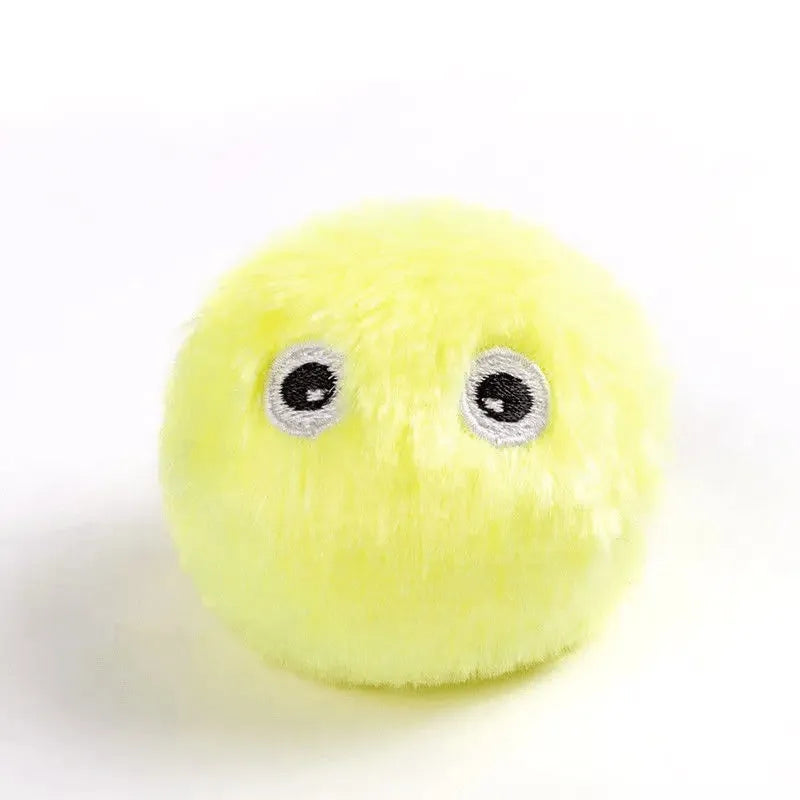 Colourful interactive cat toy ball that makes animal sounds when touched by pets