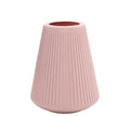 Melamine plastic decorative vase in blue, green, pink or white colours measuring 16x20 cm