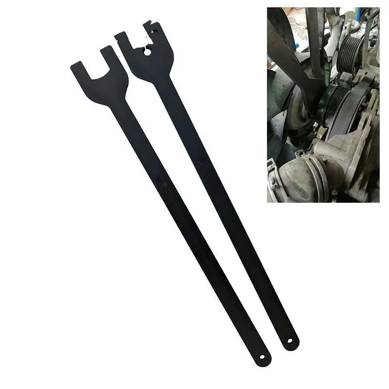 Land Rover fan wrench set showing 36mm and 40mm alloy steel spanners for auto repair