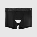 Vein men's ice silk nylon boyshorts in mid-waist sports design shown in multiple colours.