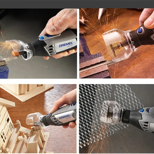 Transparent plastic face shield for Delta grinders with 17.5-19mm thread port