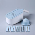 Nordic style kitchen vegetable slicer with multifunctional cutter in blue, grey or khaki colour options