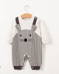 White cotton baby suit pullover Korean style long climbing on a baby