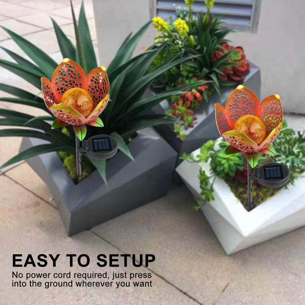 Solar lawn light 450mm warm light IP44 for garden lawn decoration