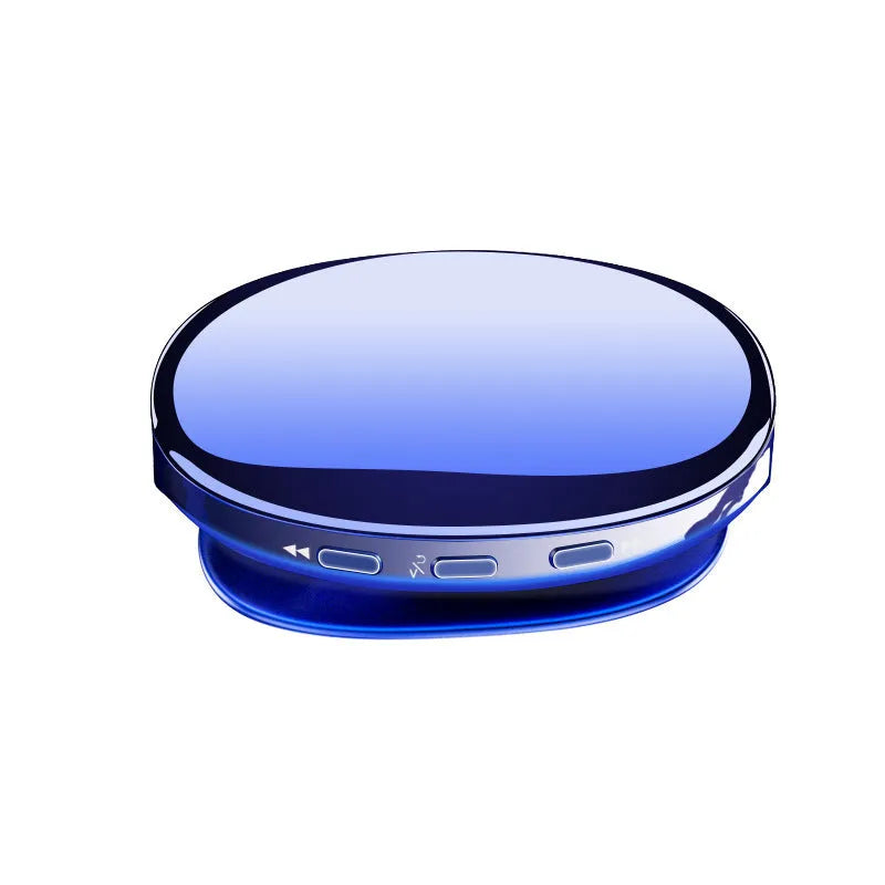 Bluetooth MP4 music player in black, blue, or rose gold with OLED screen showing audio playback interface