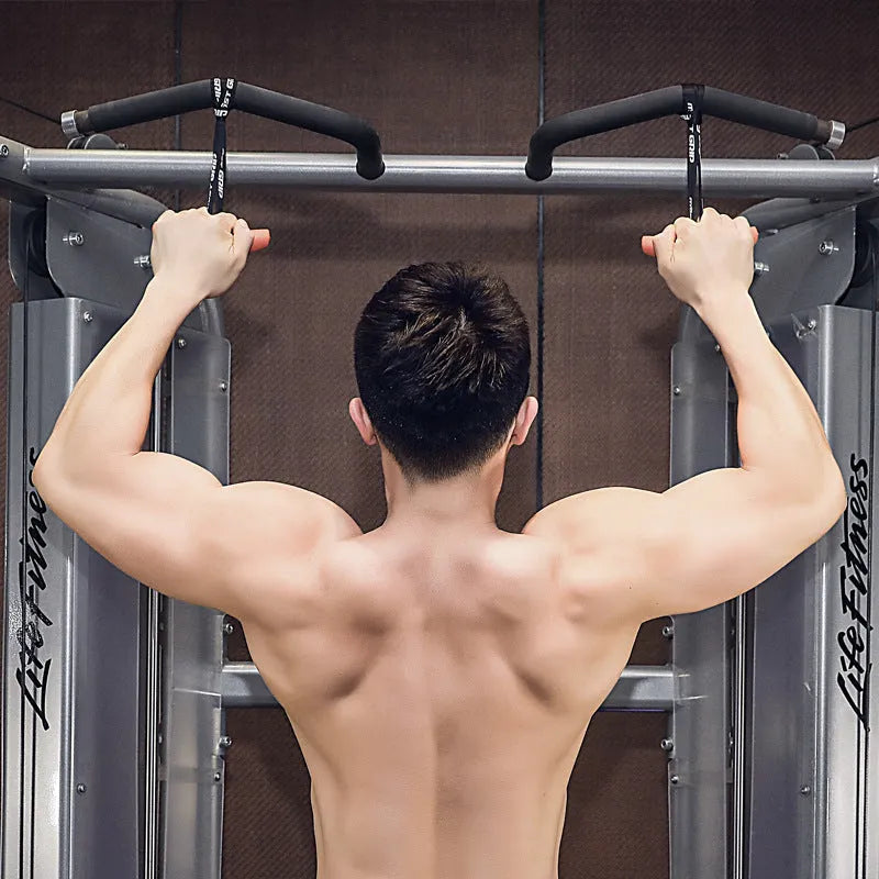 Nylon resistance band handle grip with one-metre elastic rubber rope for pull-up bar training