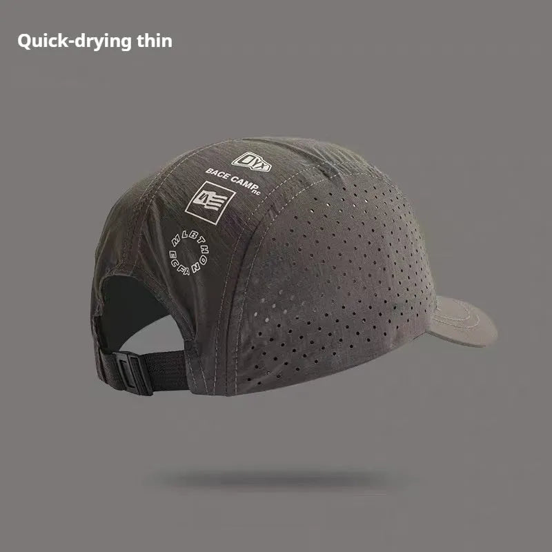 Adjustable dome crown baseball cap in breathable mesh acrylic fabric for summer sun protection