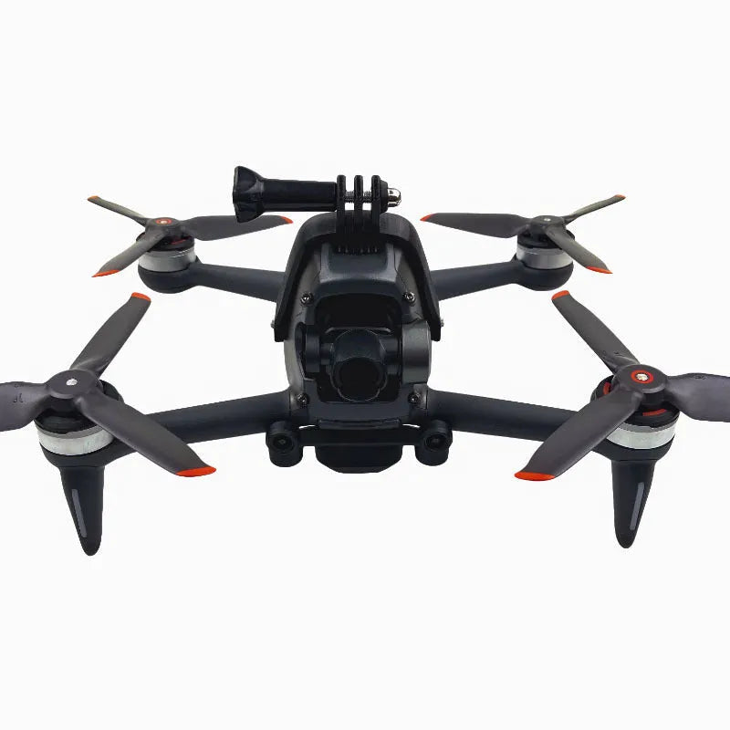3D printed hard plastic drone expansion bracket with soft sponge contact area for GoPro camera mounting