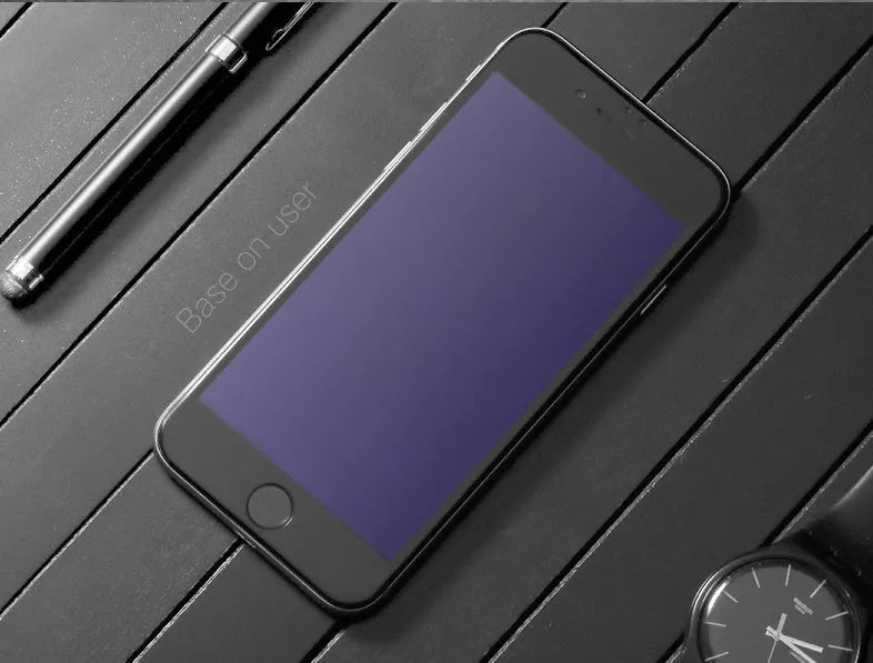 iPhone tempered glass screen protector with 3D curved edges for full coverage protection