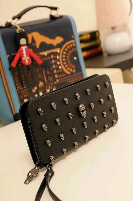 New taro decoration PU leather long wallet with zipper and card slots in neutral colour