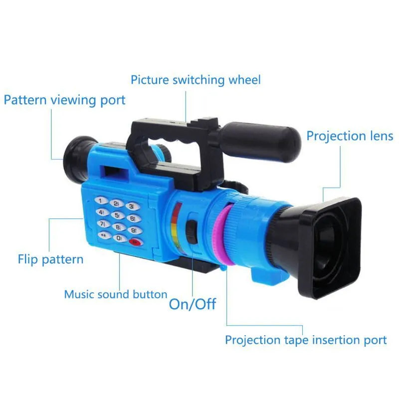 Kids digital camera in blue and pink colour options, compact size, with wrist strap
