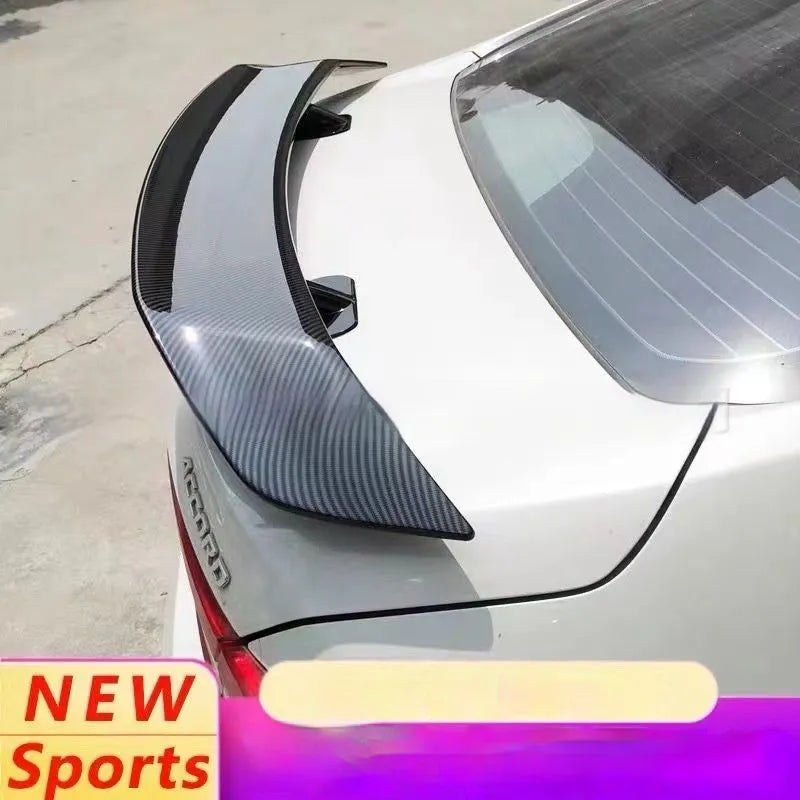 Universal punch-free ABS car tail wing spoiler for rear modification in multiple colour options