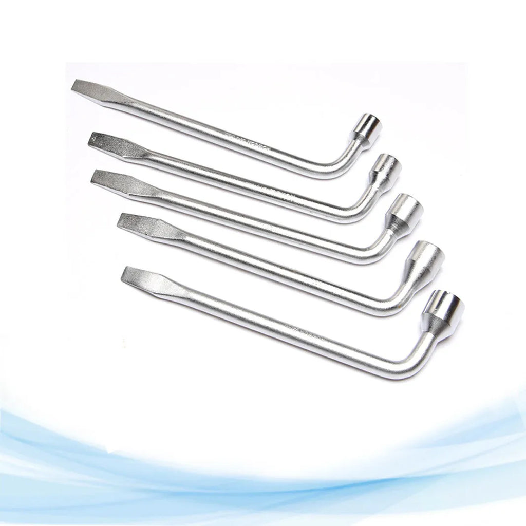 L-shaped socket wrench with 19mm fixed socket made from CR-V steel for mechanical repairs